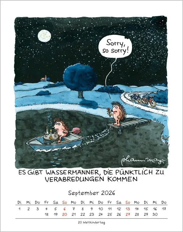 Bild: 9783731883951 | Wassermann 2026 | Verlag Korsch | Kalender | Spiralbindung | 13 S.