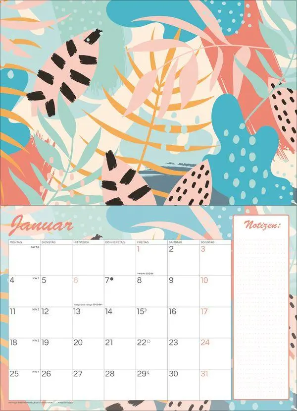 Bild: 9783819303951 | Tropisch druchs Jahr - Recyclingpapier 2027 | Verlag Korsch | Kalender