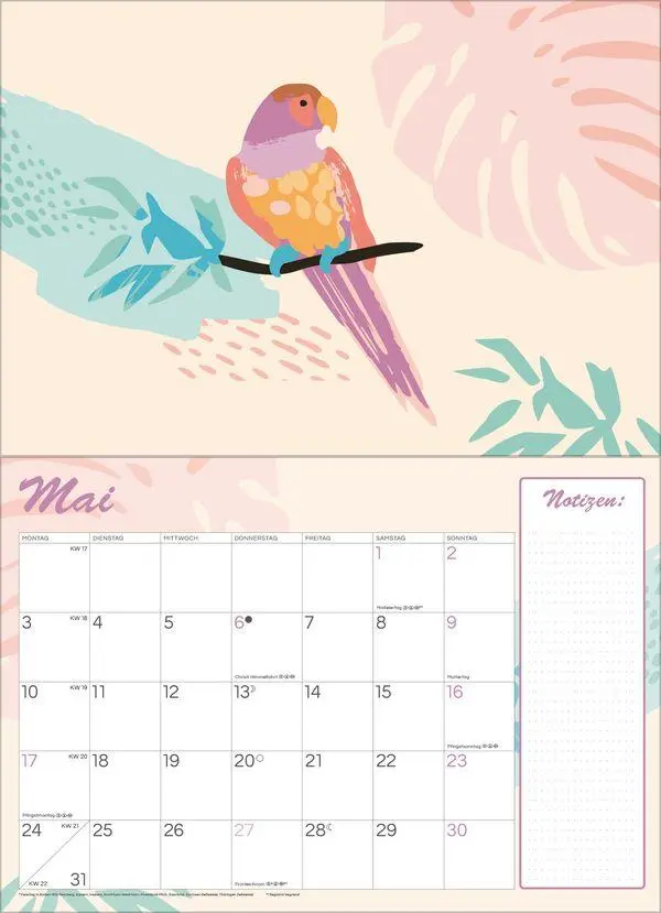 Bild: 9783819303951 | Tropisch druchs Jahr - Recyclingpapier 2027 | Verlag Korsch | Kalender