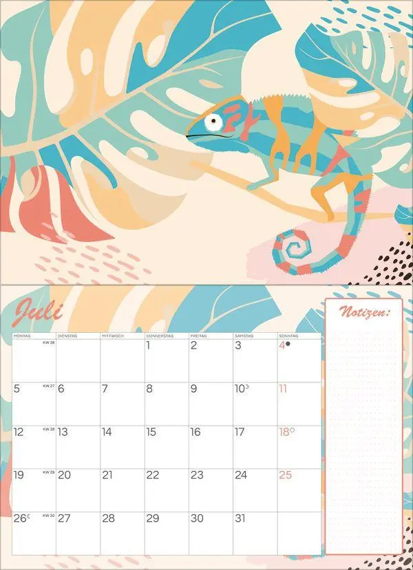 Bild: 9783819303951 | Tropisch druchs Jahr - Recyclingpapier 2027 | Verlag Korsch | Kalender