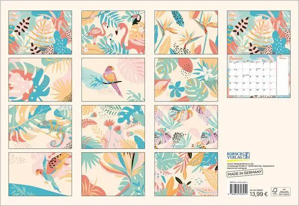 Bild: 9783819303951 | Tropisch druchs Jahr - Recyclingpapier 2027 | Verlag Korsch | Kalender