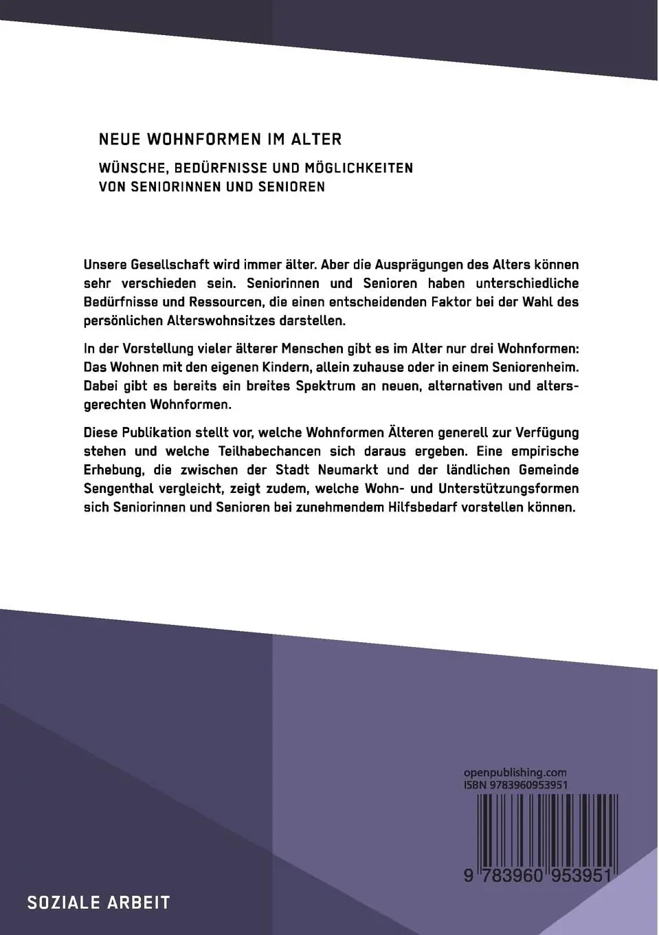 Rückseite: 9783960953951 | Neue Wohnformen im Alter. Wünsche, Bedürfnisse und Möglichkeiten...