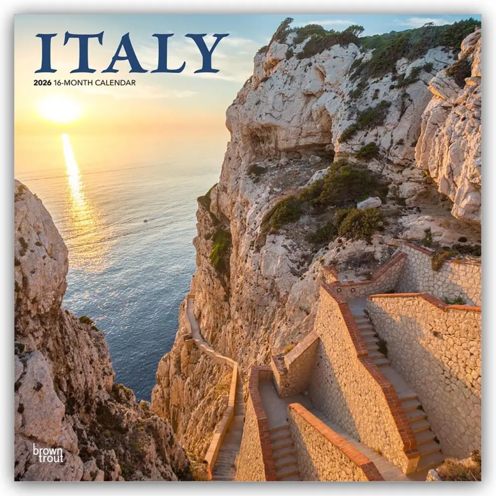 Cover: 9798330703951 | Italy 2026 12 X 24 Inch (Hanging) Monthly Square Wall Calendar...