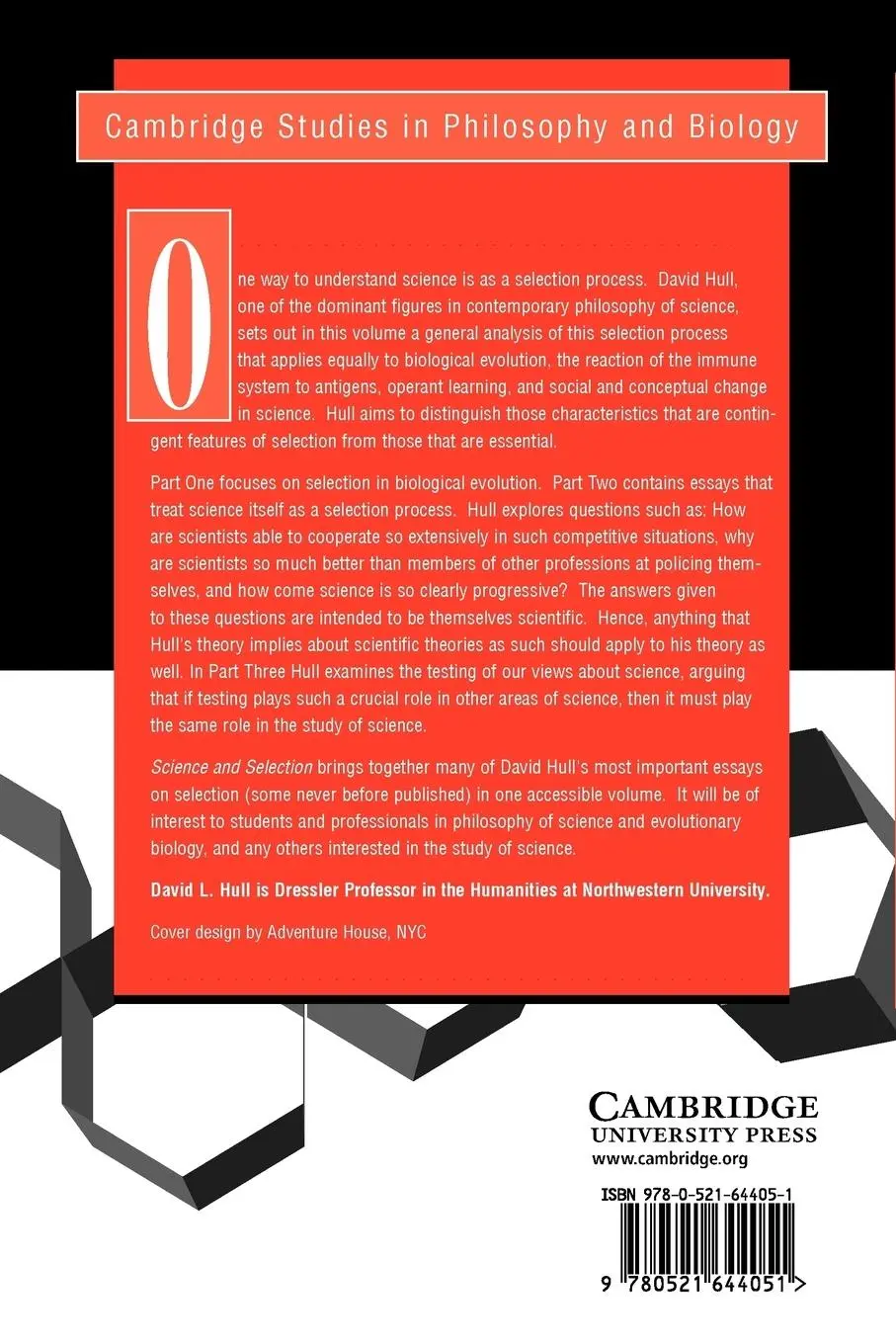 Rückseite: 9780521644051 | Science and Selection | David L. Hull | Taschenbuch | Englisch | 2000
