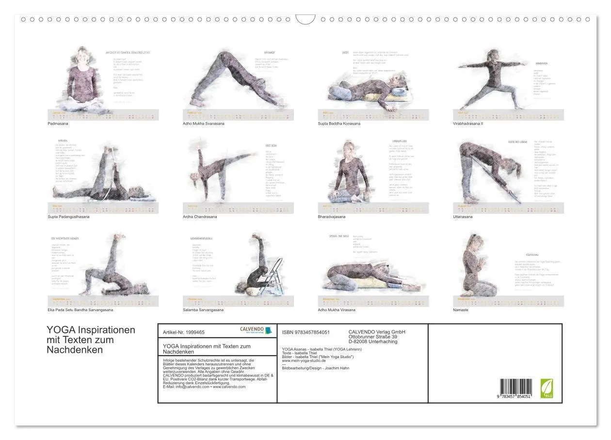 Bild: 9783457854051 | YOGA Inspirationen mit Texten zum Nachdenken (Wandkalender 2026 DIN...