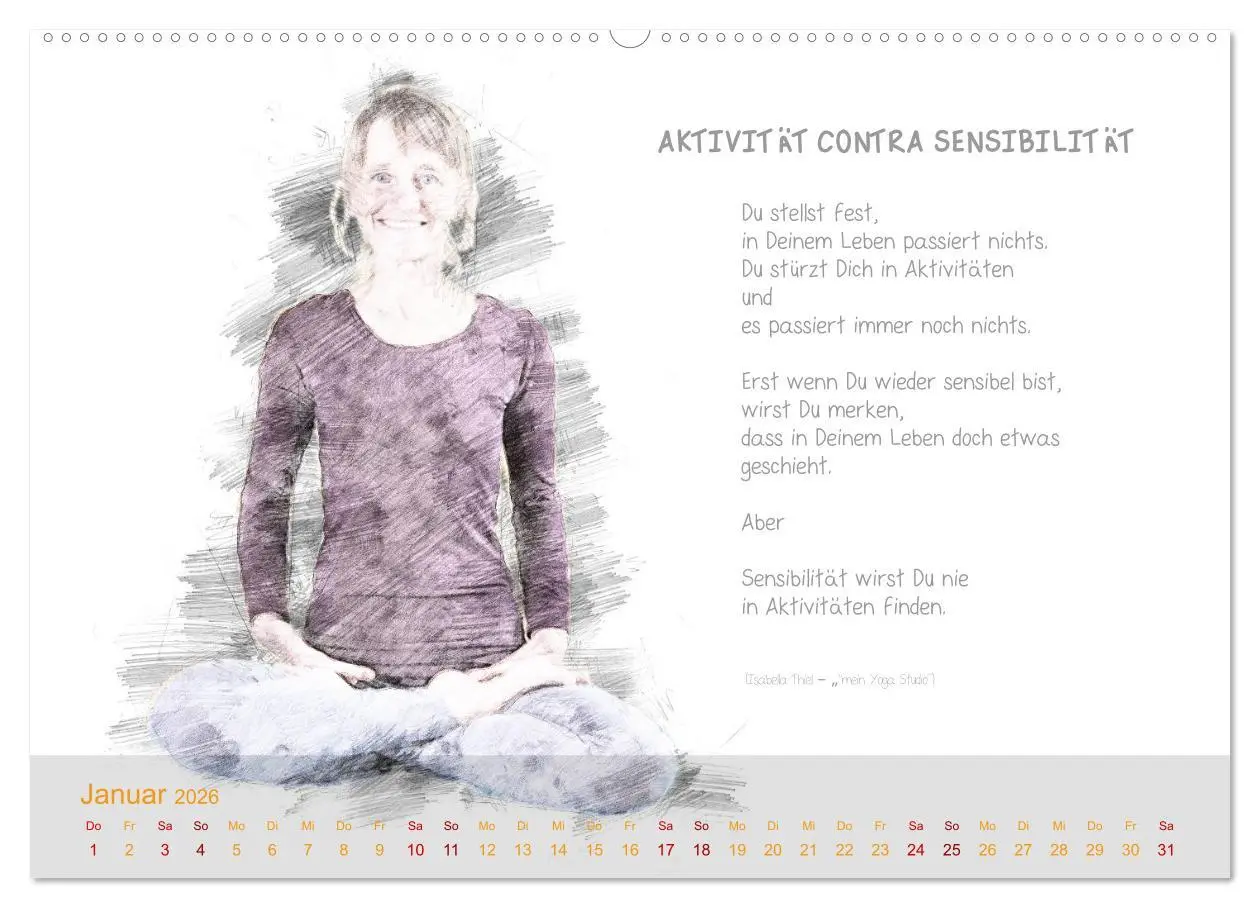 Bild: 9783457854051 | YOGA Inspirationen mit Texten zum Nachdenken (Wandkalender 2026 DIN...