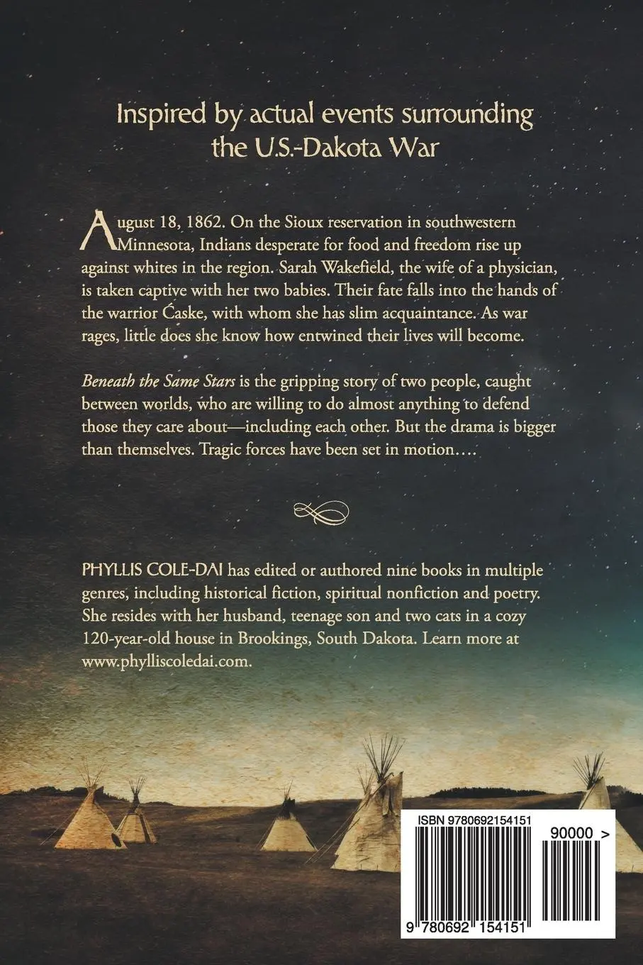 Rückseite: 9780692154151 | Beneath the Same Stars | A Novel of the 1862 U.S.-Dakota War | Buch