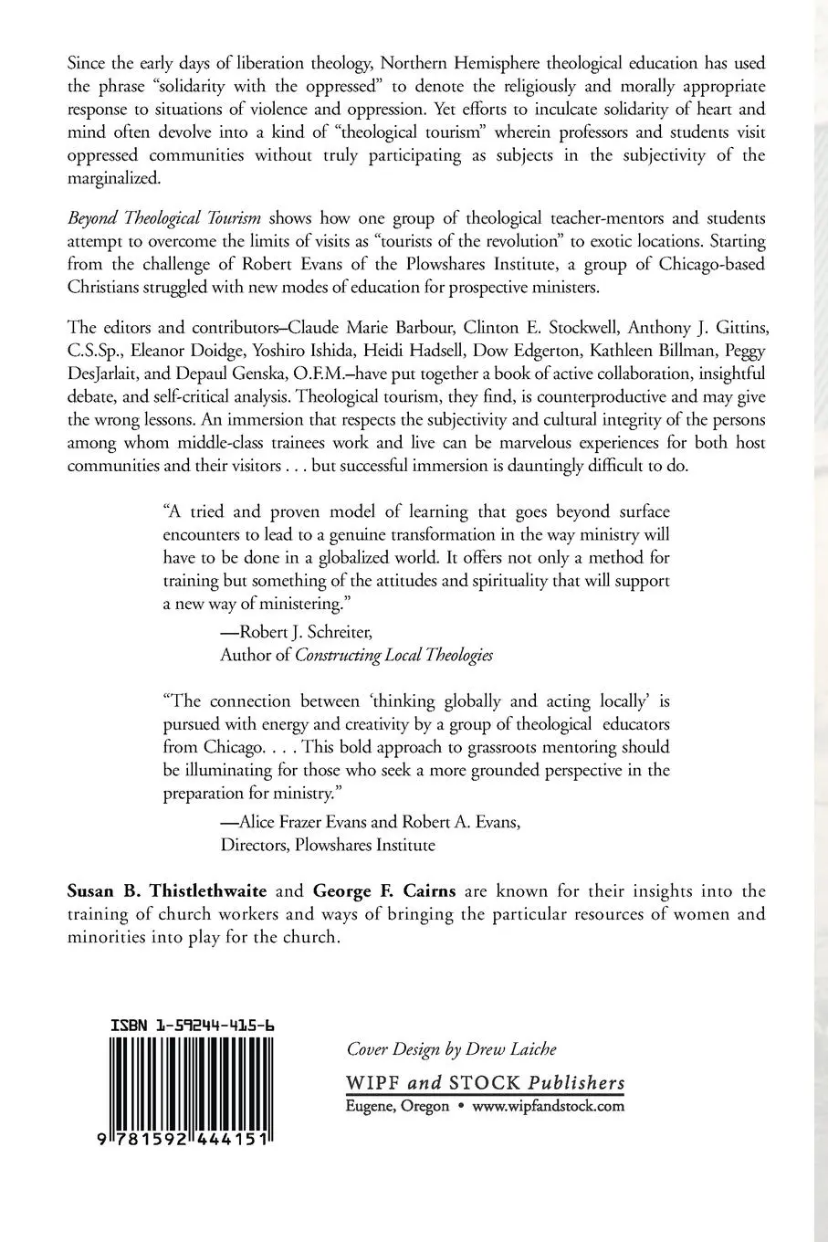 Rückseite: 9781592444151 | Beyond Theological Tourism | Susan Thistlethwaite (u. a.) | Buch
