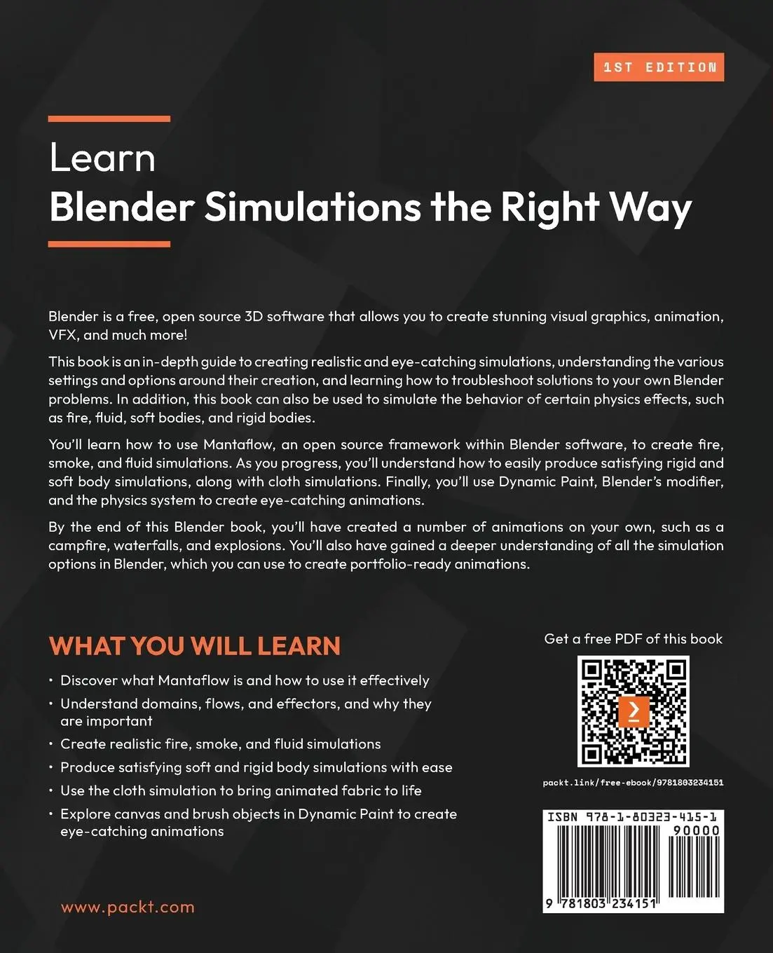 Rückseite: 9781803234151 | Learn Blender Simulations the Right Way | Stephen Pearson | Buch
