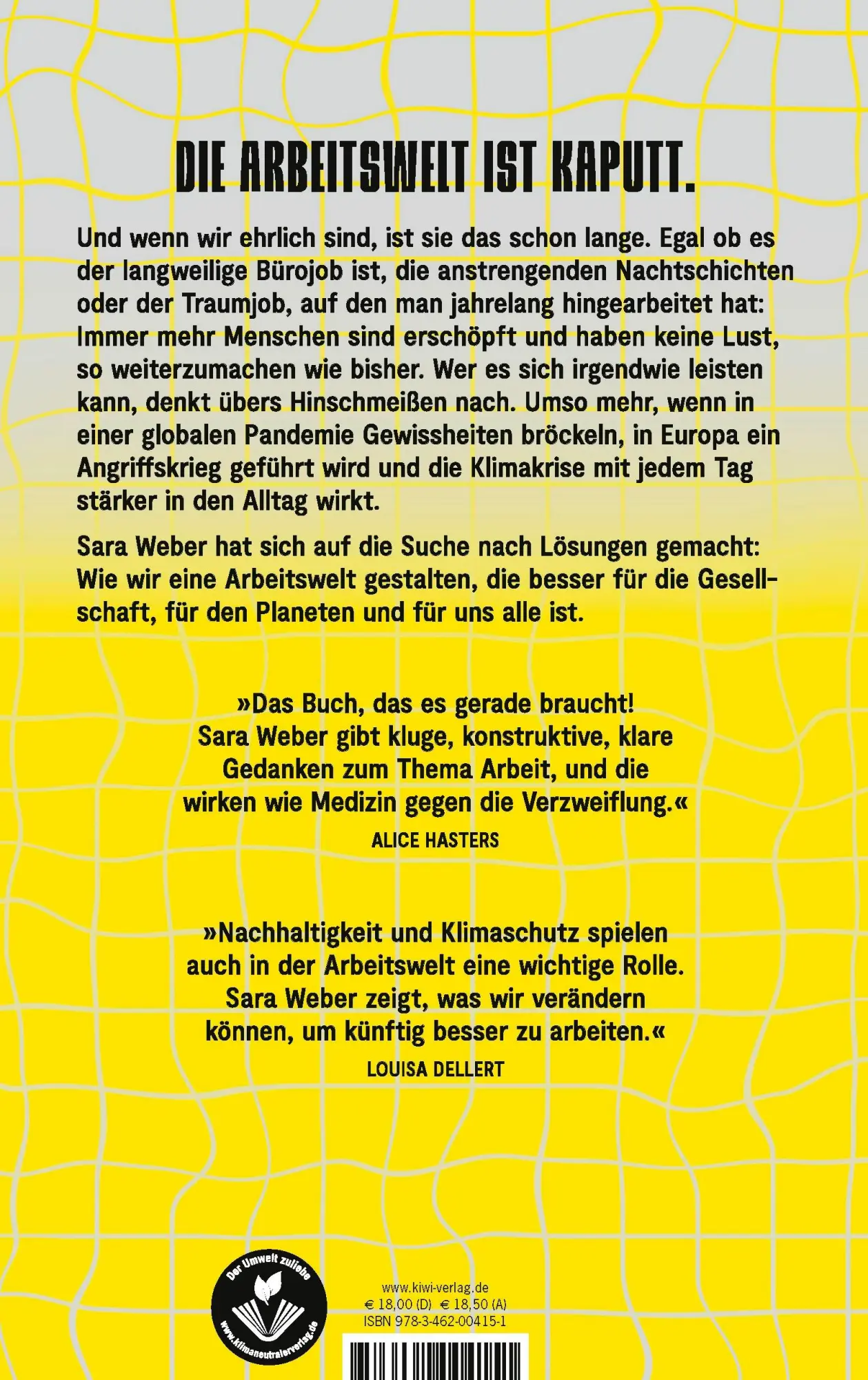 Rückseite: 9783462004151 | Die Welt geht unter, und ich muss trotzdem arbeiten? | Sara Weber
