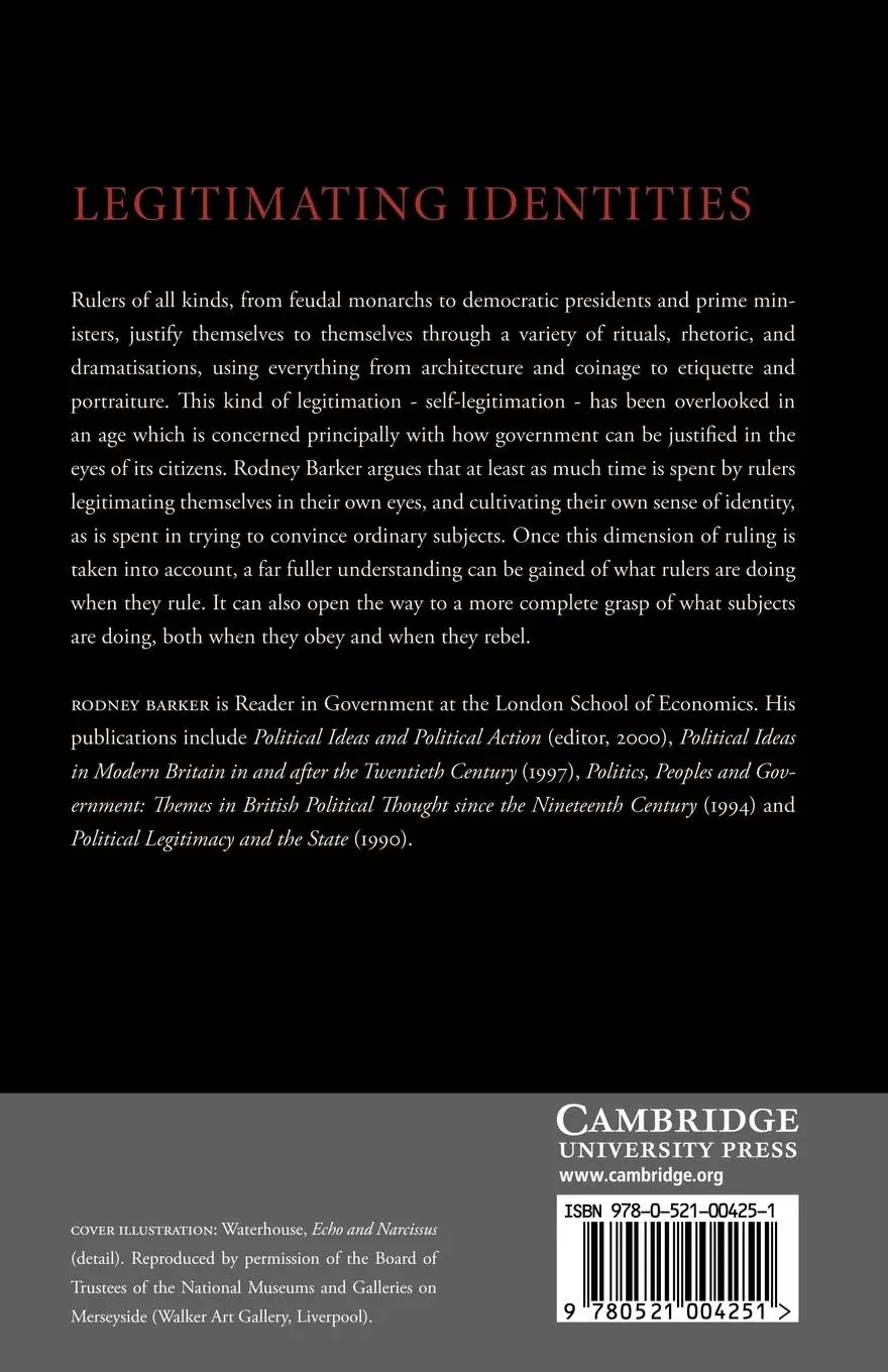 Rückseite: 9780521004251 | Legitimating Identities | Rodney S. Barker | Taschenbuch | Englisch