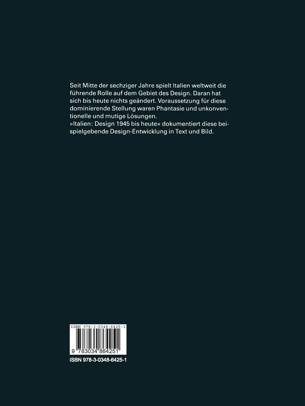 Rückseite: 9783034864251 | Italien: Design 1945 bis heute | Wichmann | Taschenbuch | 388 S.