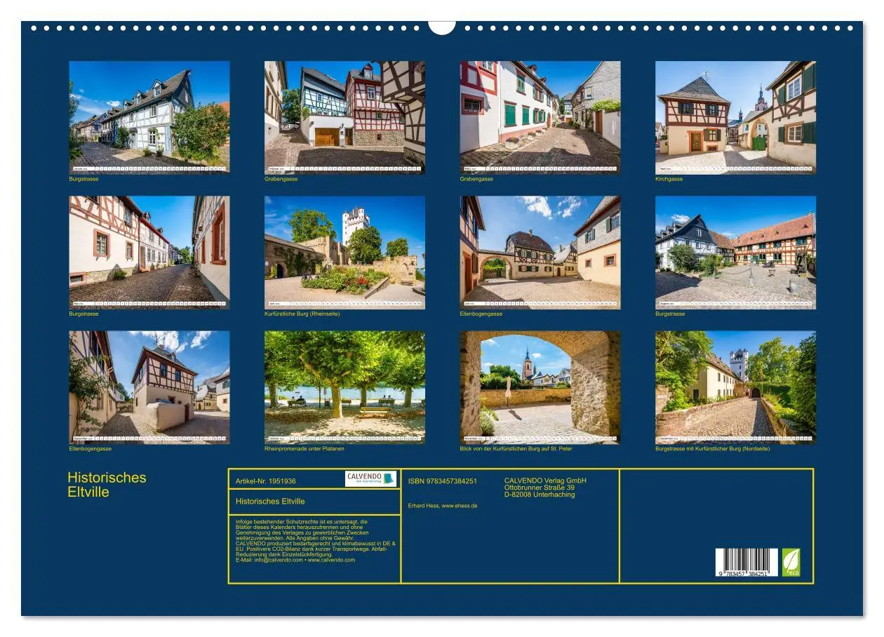 Bild: 9783457384251 | Historisches Eltville (Wandkalender 2026 DIN A2 quer), CALVENDO...