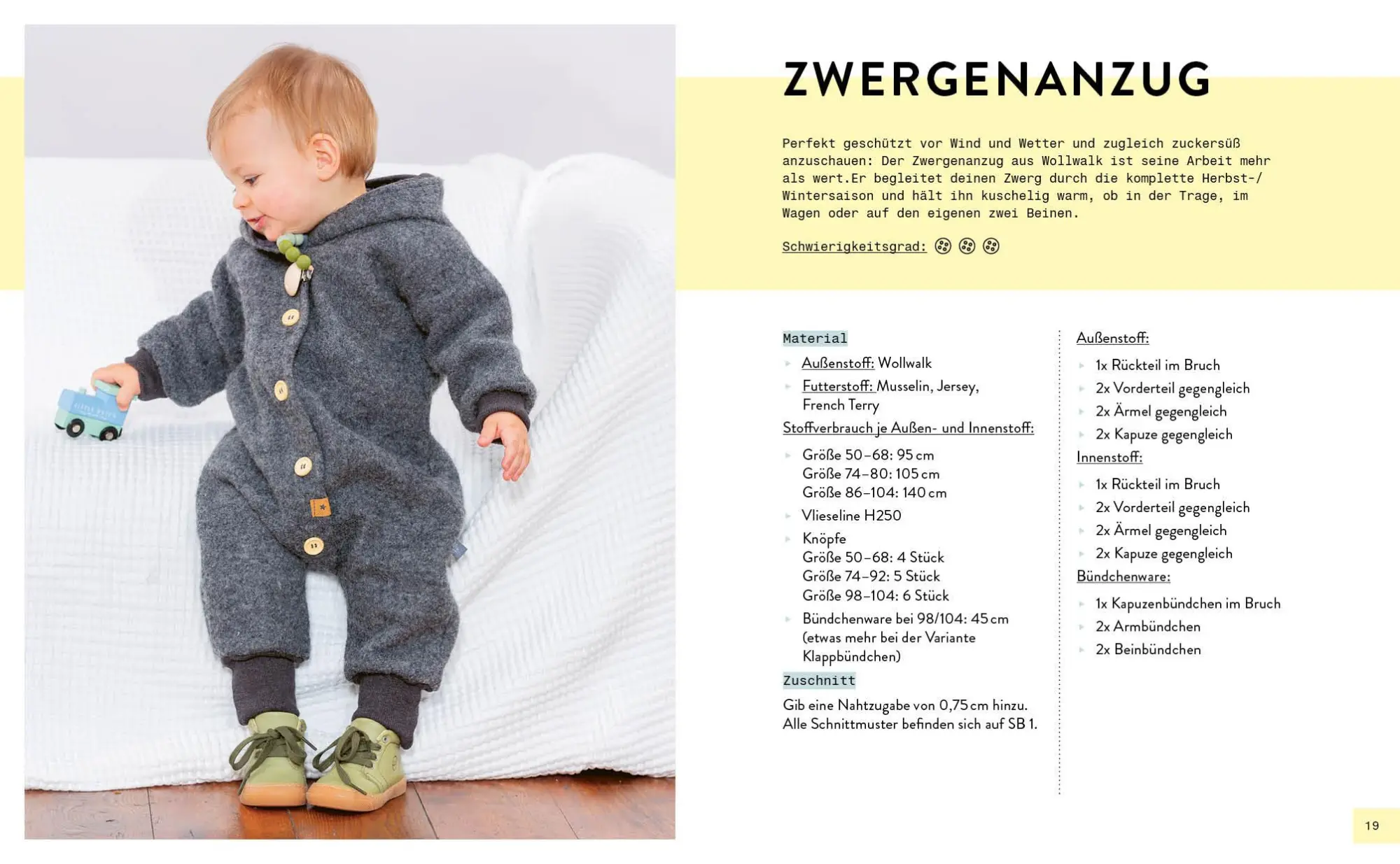 Bild: 9783745924251 | Mini-Masterclass - Nähen mit Walkstoffen für Kids | JULESNaht (u. a.)
