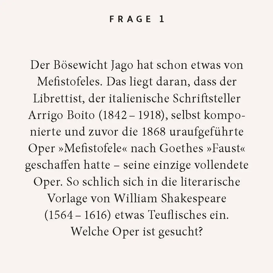 Bild: 9783899784251 | Opern-Quiz | 100 Fragen und Antworten | Reinhard Palmer | Taschenbuch
