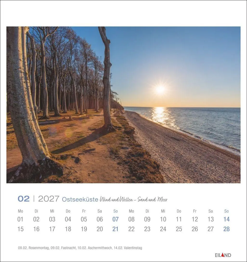 Bild: 9783964024251 | Ostseeküste Postkartenkalender 2027 - Wind und Wellen - Sand und Meer
