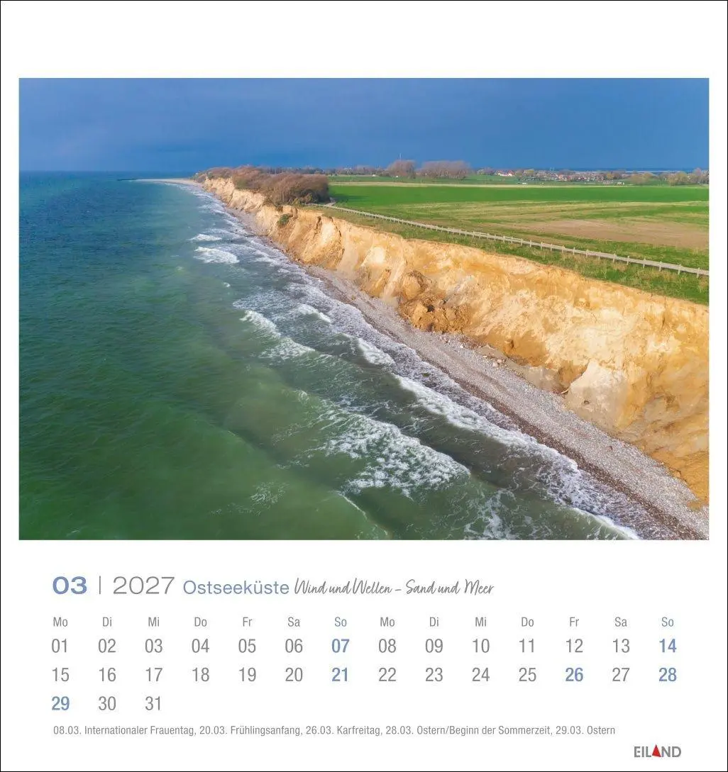 Bild: 9783964024251 | Ostseeküste Postkartenkalender 2027 - Wind und Wellen - Sand und Meer