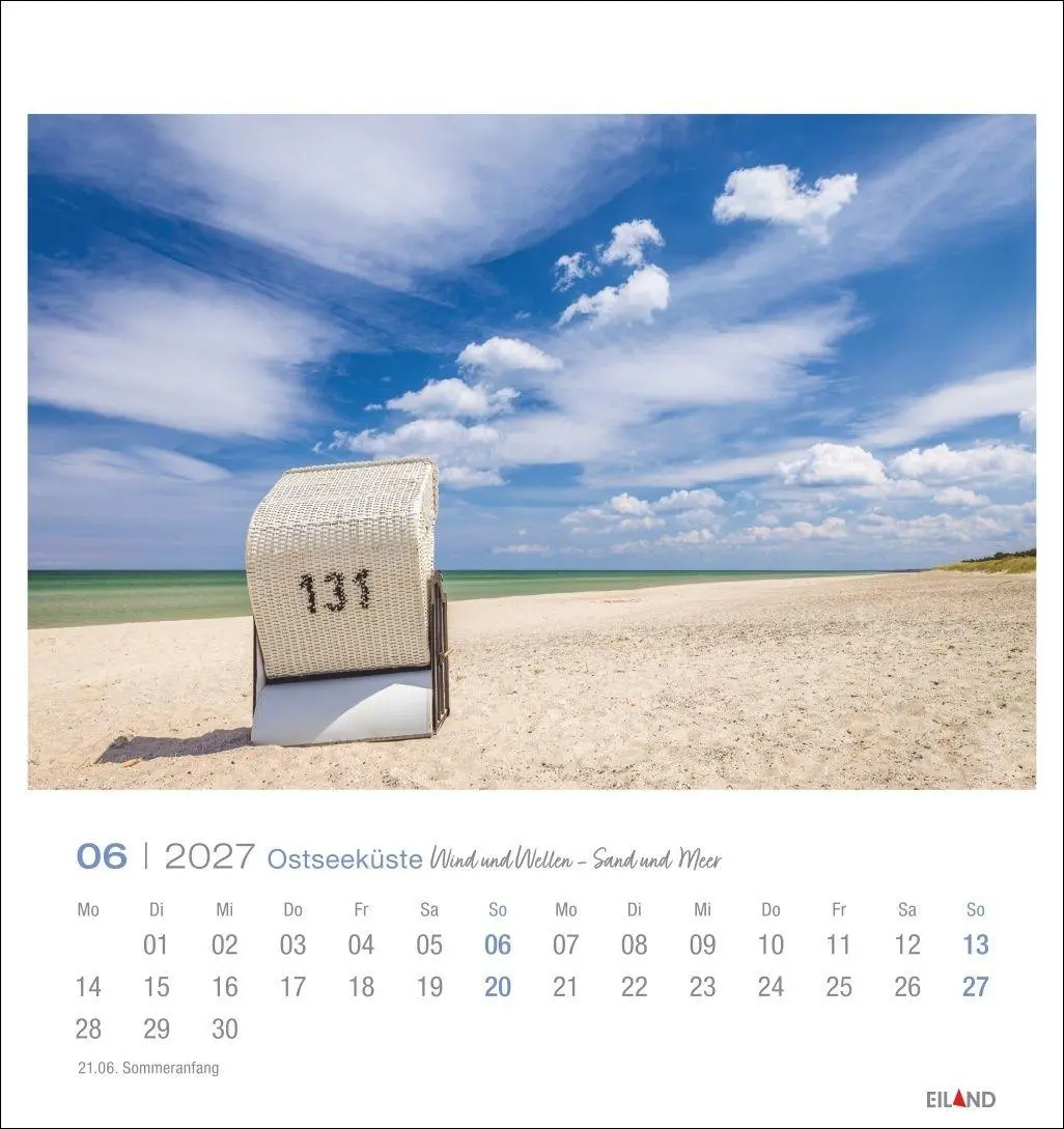Bild: 9783964024251 | Ostseeküste Postkartenkalender 2027 - Wind und Wellen - Sand und Meer