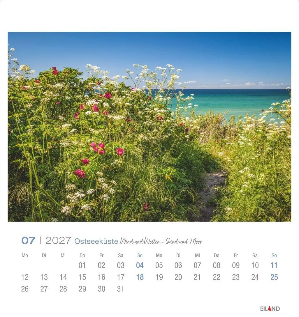 Bild: 9783964024251 | Ostseeküste Postkartenkalender 2027 - Wind und Wellen - Sand und Meer