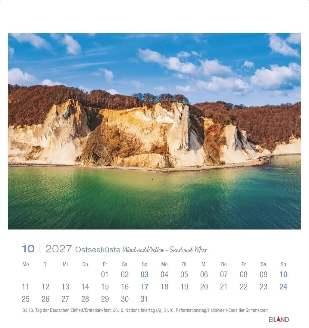 Bild: 9783964024251 | Ostseeküste Postkartenkalender 2027 - Wind und Wellen - Sand und Meer