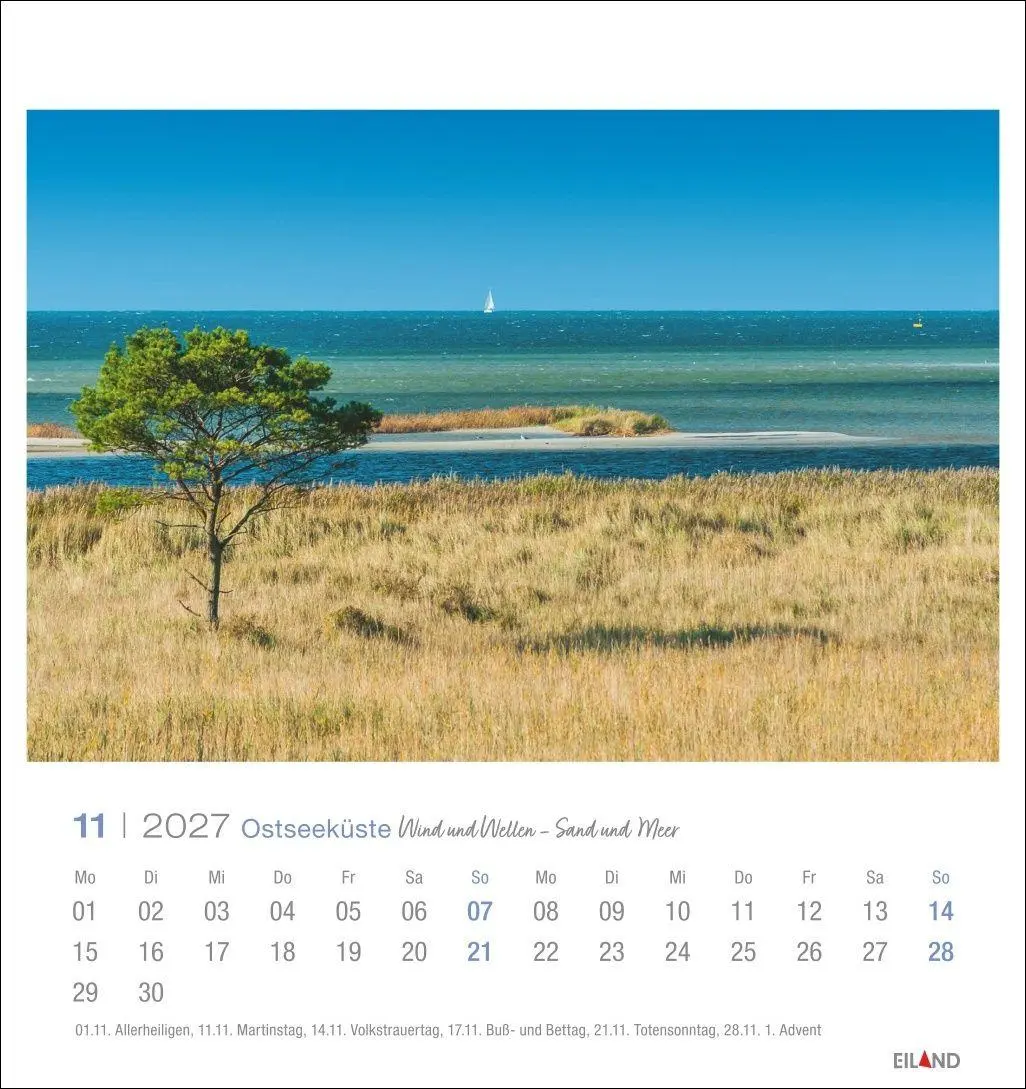 Bild: 9783964024251 | Ostseeküste Postkartenkalender 2027 - Wind und Wellen - Sand und Meer