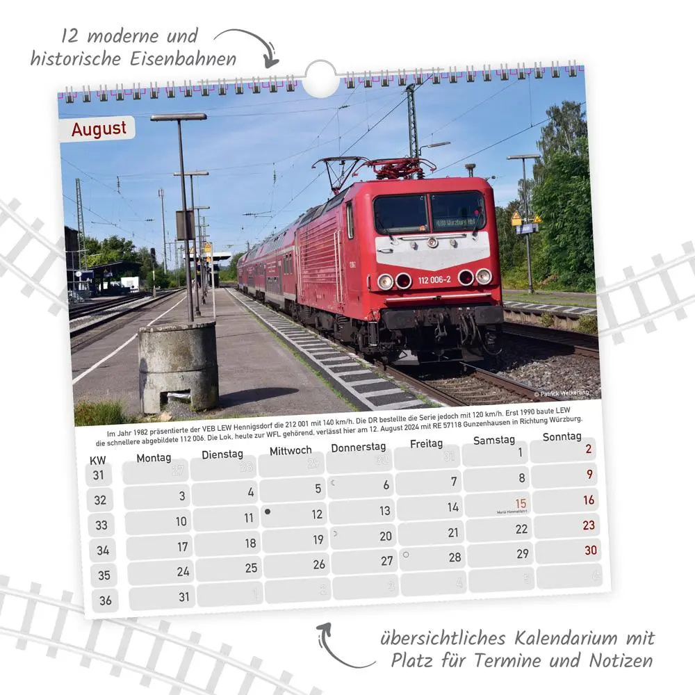 Bild: 9783988024251 | Trötsch Technikkalender DDR-Eisenbahnen 2026 | KG | Kalender | XXIV