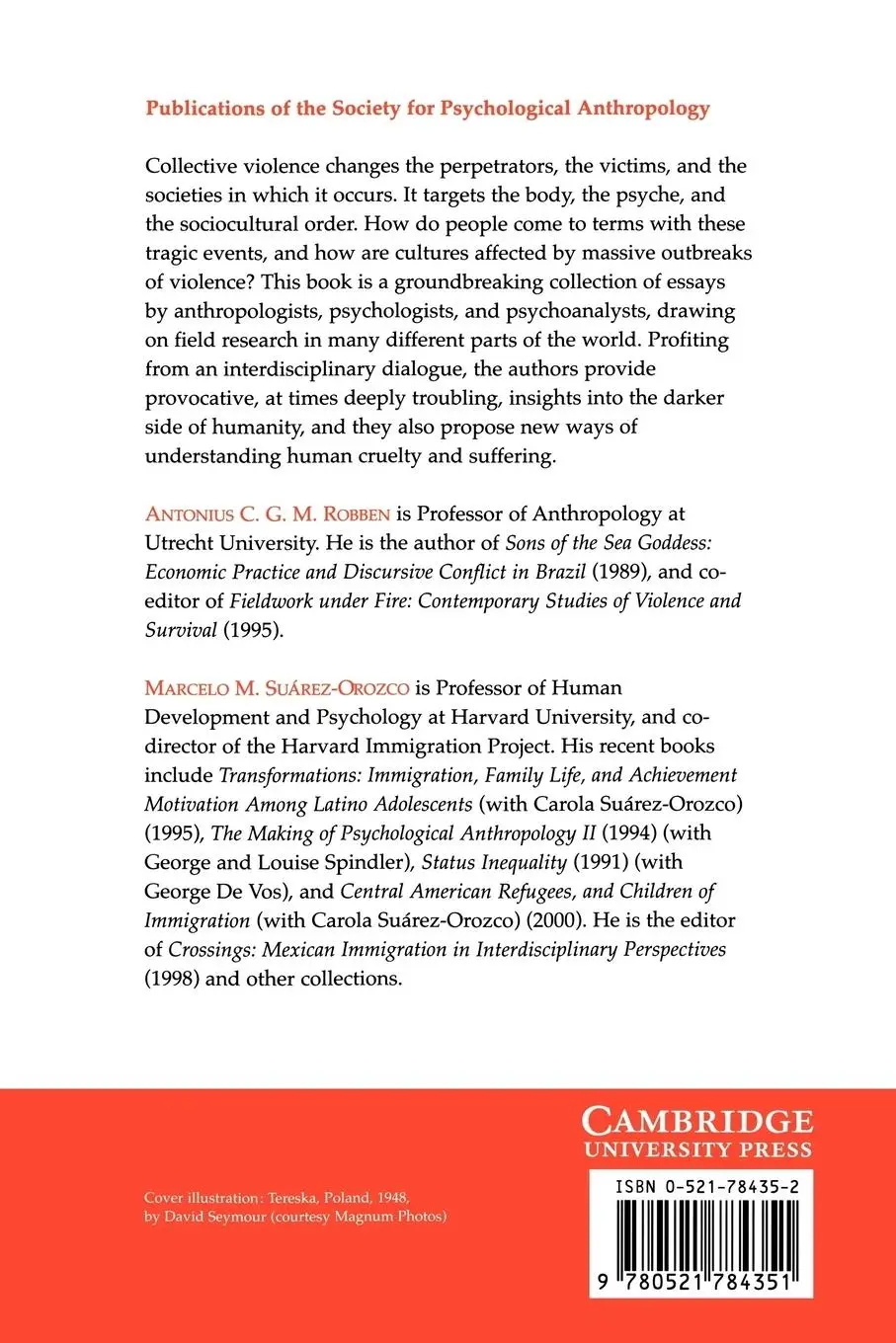 Rückseite: 9780521784351 | Cultures Under Siege | Collective Violence and Trauma | Robben | Buch