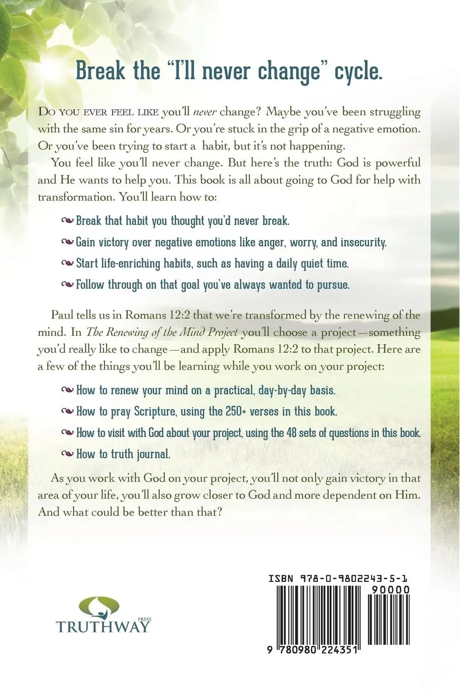 Rückseite: 9780980224351 | The Renewing of the Mind Project | Barb Raveling | Taschenbuch | 2015