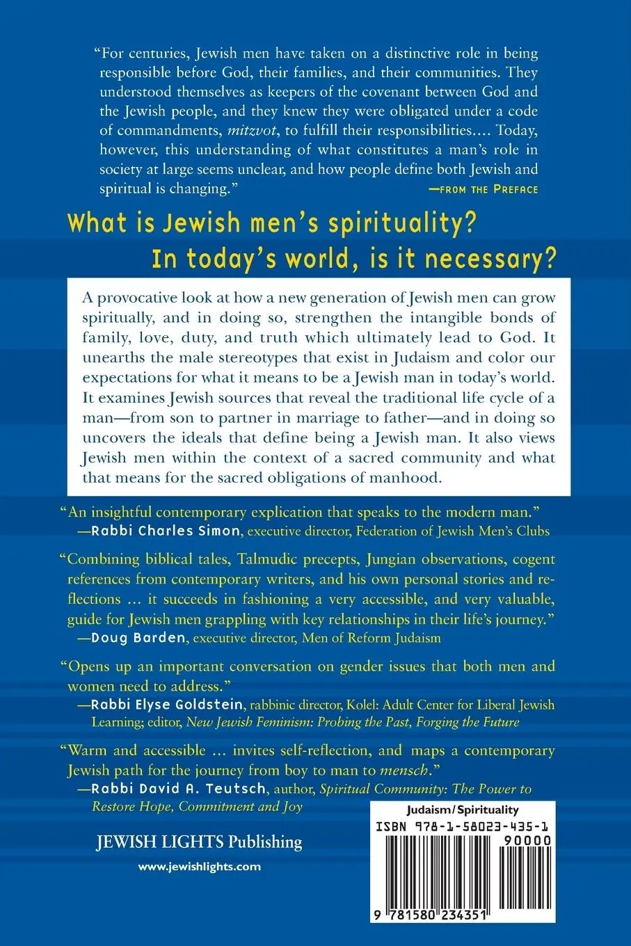 Rückseite: 9781580234351 | A Man's Responsibility | Rabbi Joseph B. Meszler | Taschenbuch | 2010