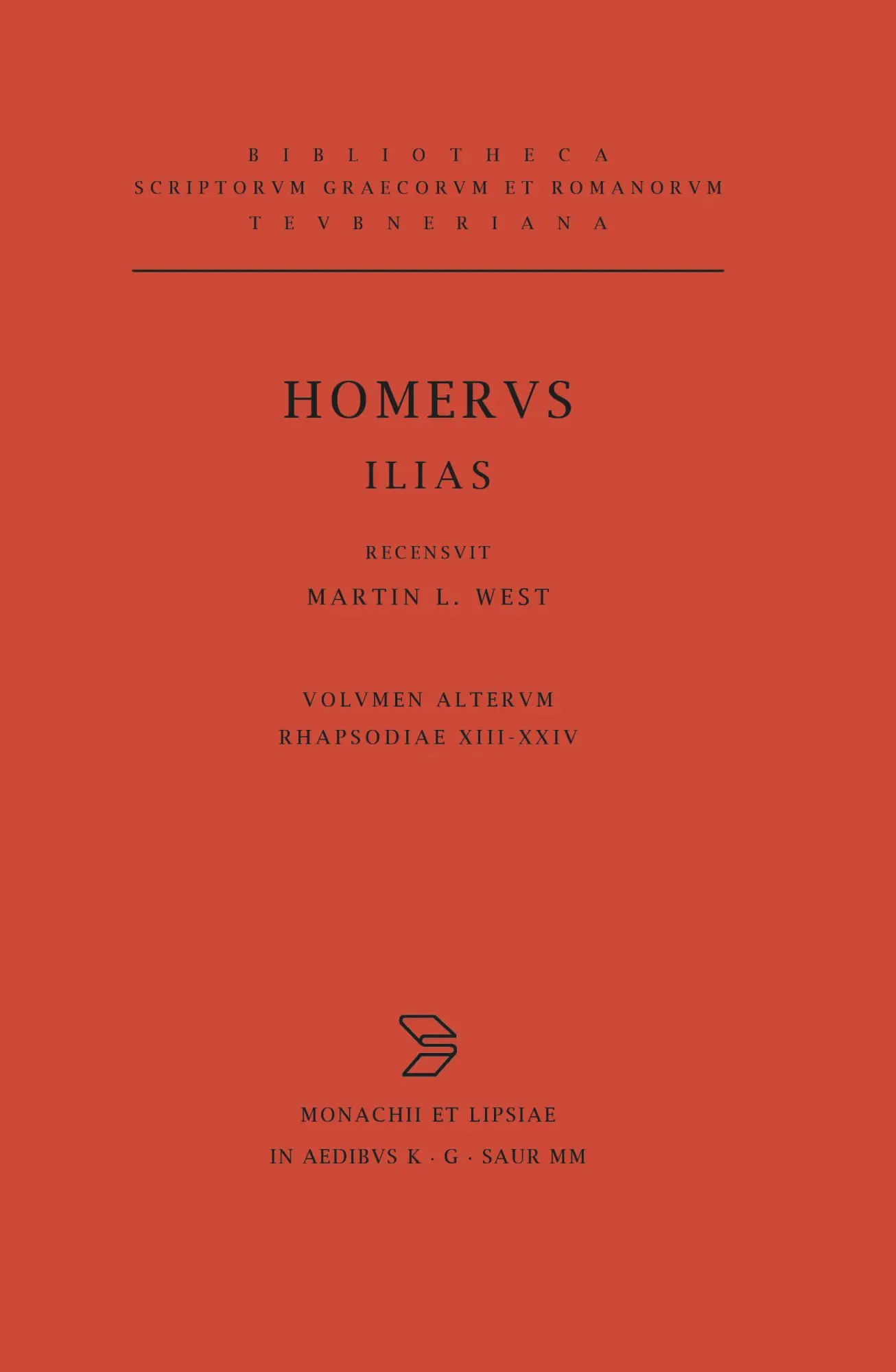 Cover: 9783598714351 | Rhapsodiae XIII-XXIV. Indices | Homerus | Taschenbuch | 2000