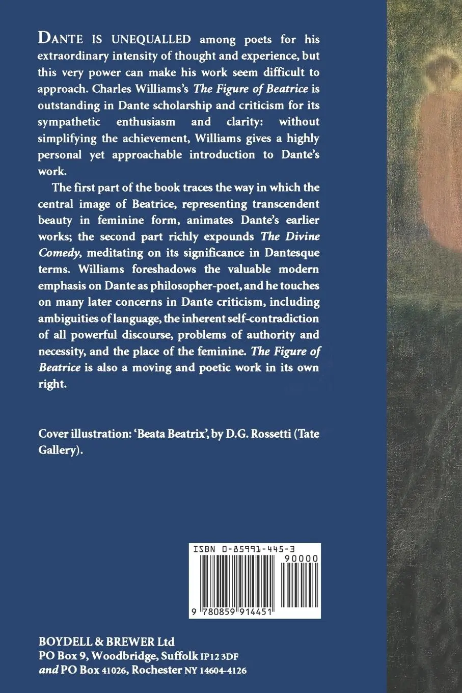 Rückseite: 9780859914451 | The Figure of Beatrice | A Study in Dante | Charles Williams | Buch