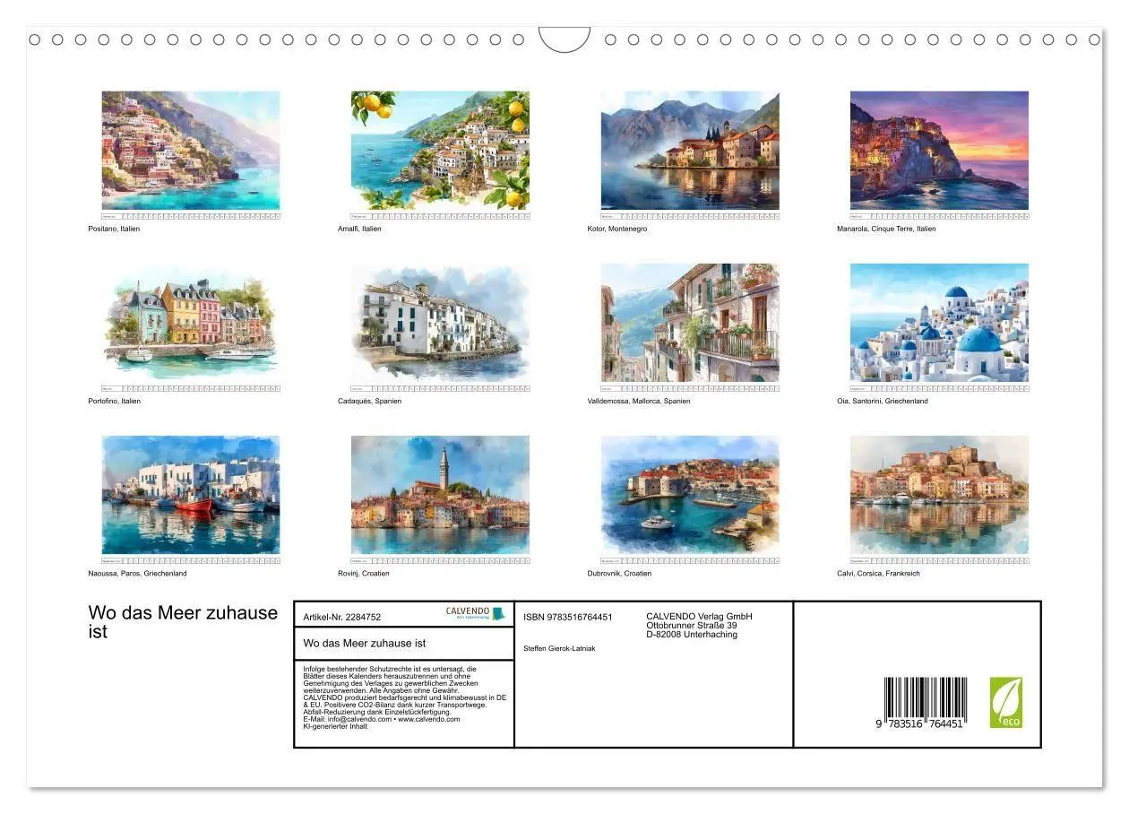 Bild: 9783516764451 | Wo das Meer zuhause ist (Wandkalender 2027 DIN A3 quer), CALVENDO...