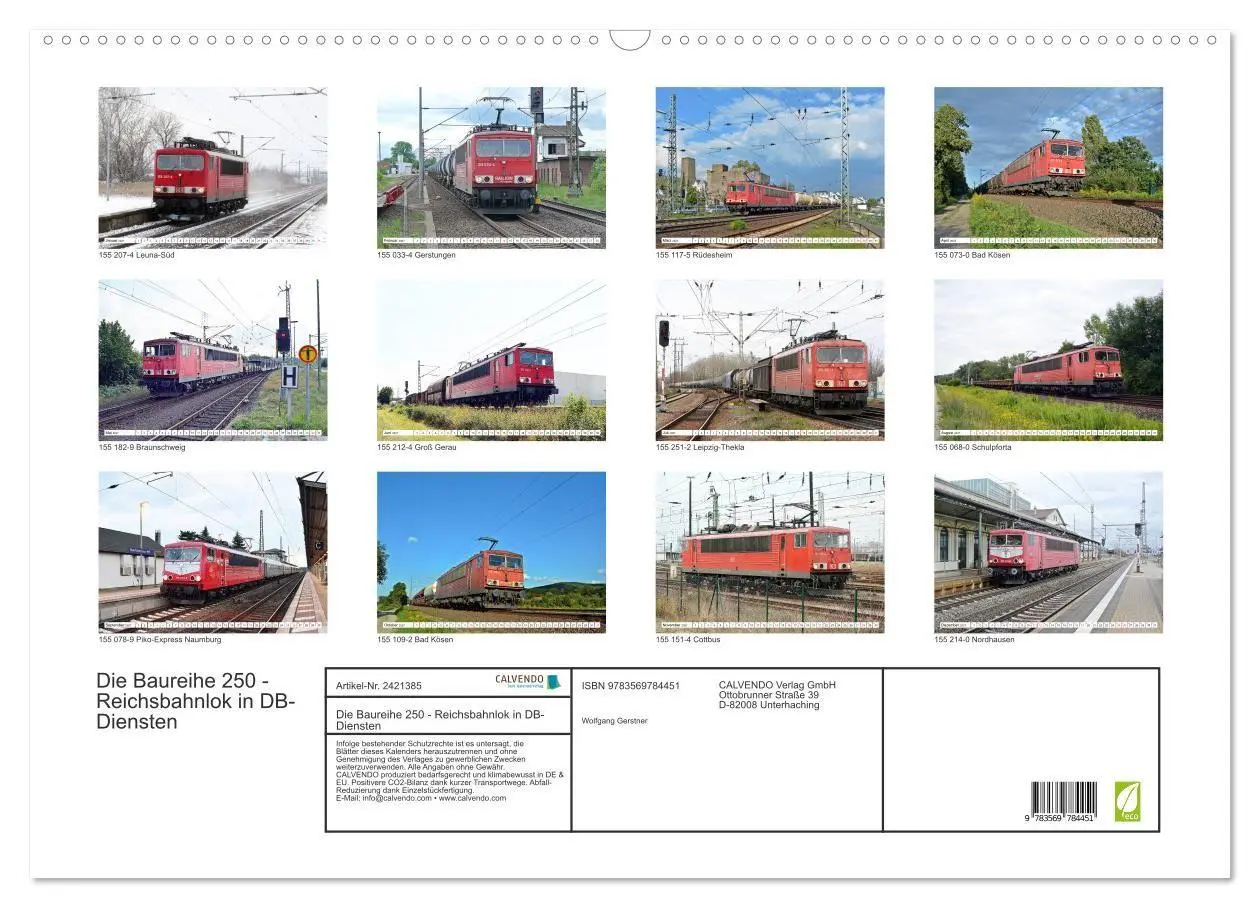 Bild: 9783569784451 | Die Baureihe 250 - Reichsbahnlok in DB-Diensten (Wandkalender 2027...