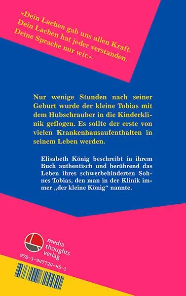 Rückseite: 9783947724451 | Tobias - Der kleine König | Eine Kindheit | Elisabeth König | Buch