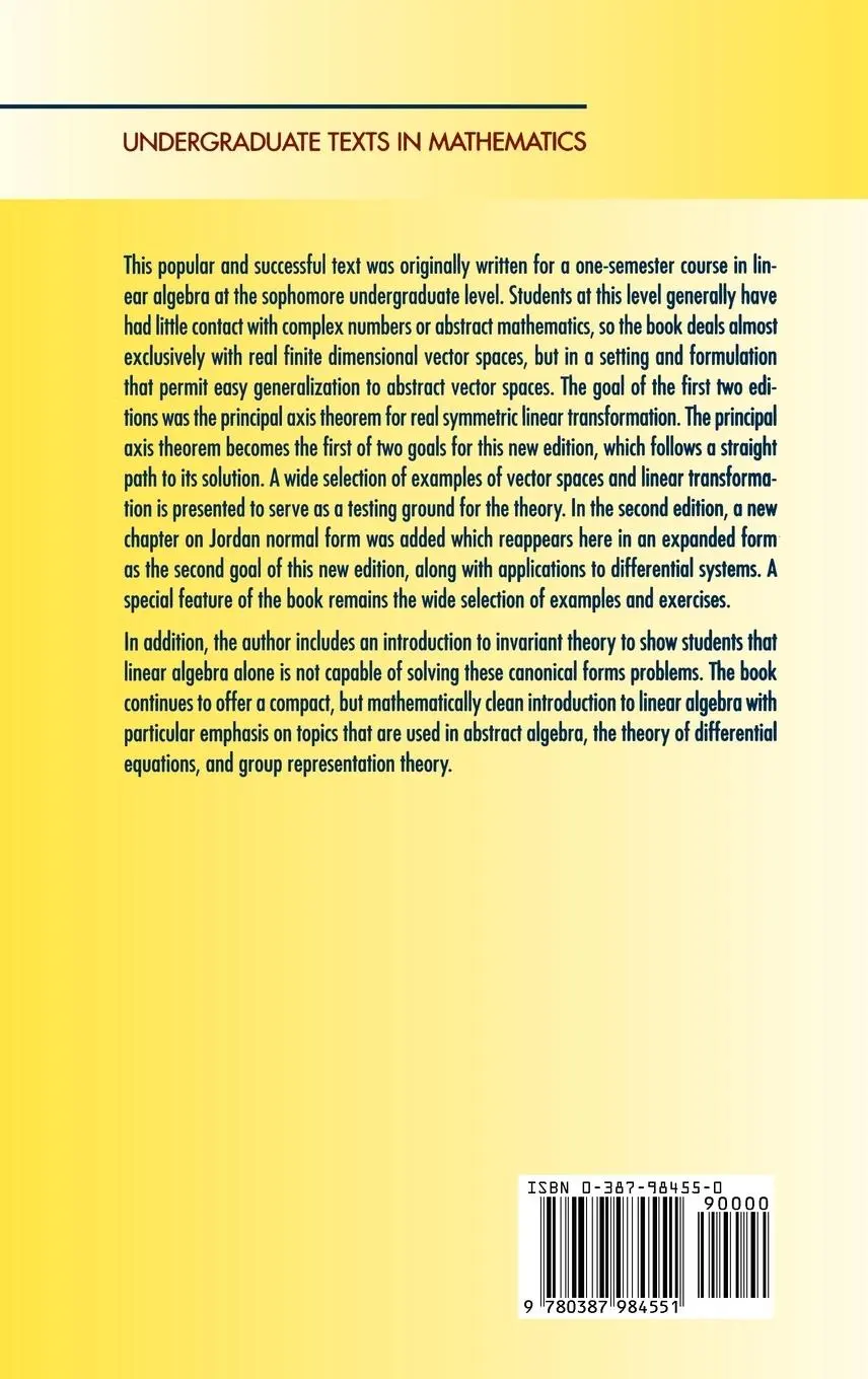 Rückseite: 9780387984551 | Linear Algebra | Larry Smith | Buch | xii | Englisch | 1998