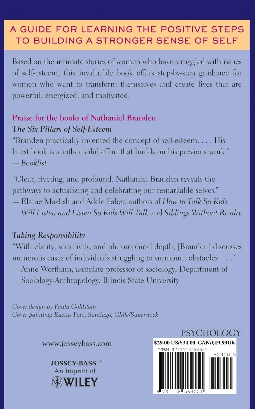 Rückseite: 9781118594551 | A Woman's Self-Esteem | Nathaniel Branden | Taschenbuch | Englisch