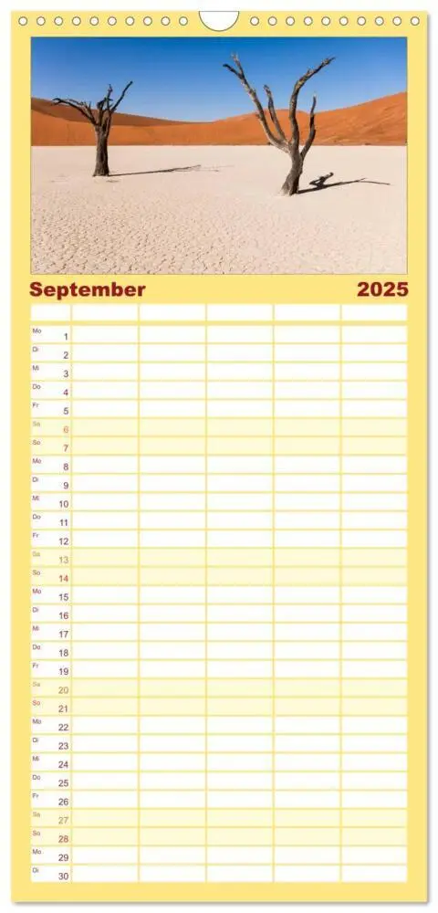 Bild: 9783457114551 | Familienplaner 2025 - Wildes Namibia mit 5 Spalten (Wandkalender,...
