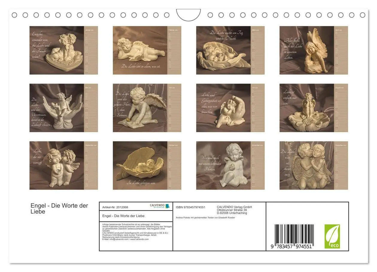 Bild: 9783457974551 | Engel - Die Worte der Liebe (Wandkalender 2026 DIN A4 quer),...