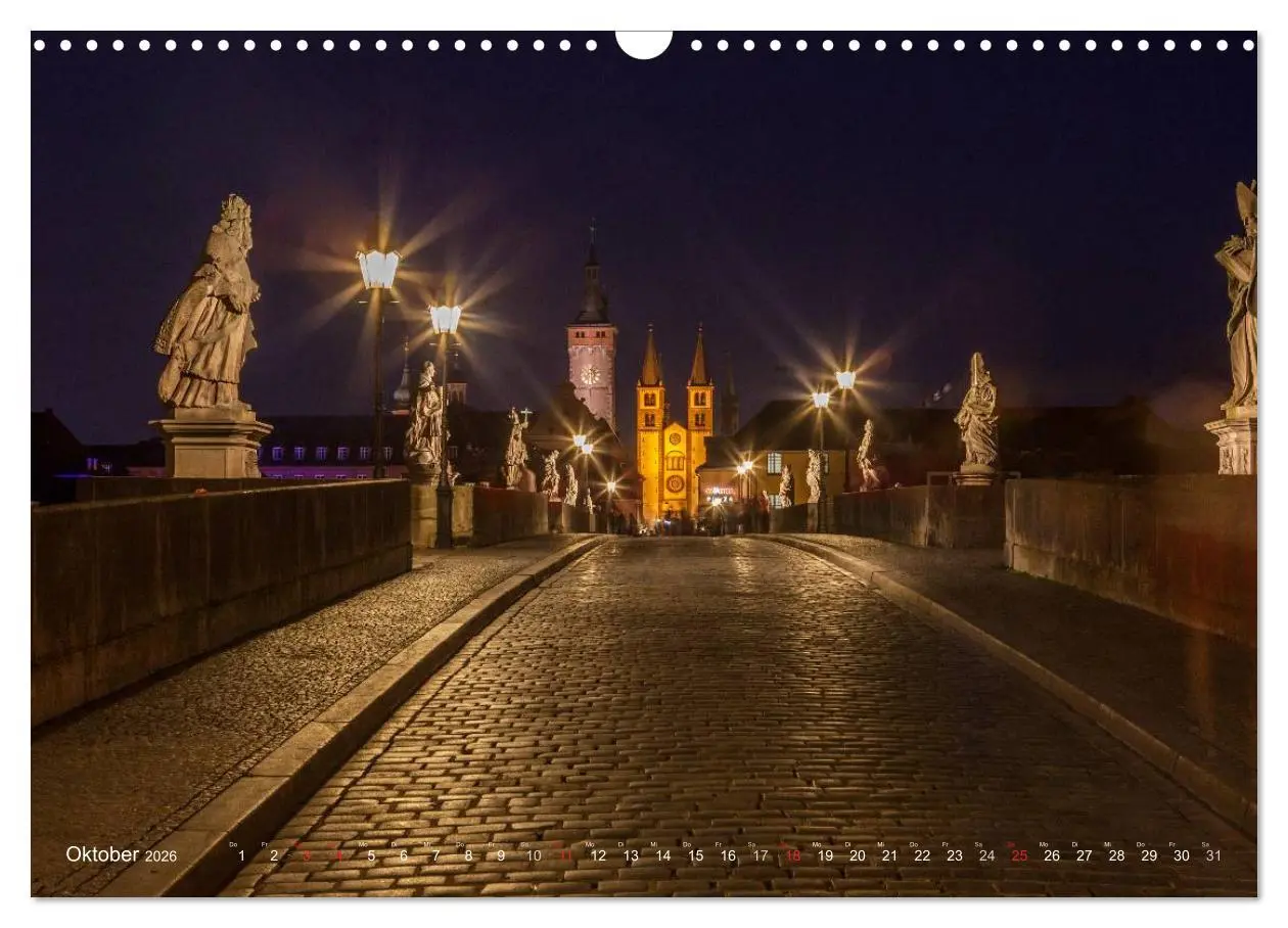 Bild: 9783516064551 | Unterfranken bei Nacht (Wandkalender 2026 DIN A3 quer), CALVENDO...