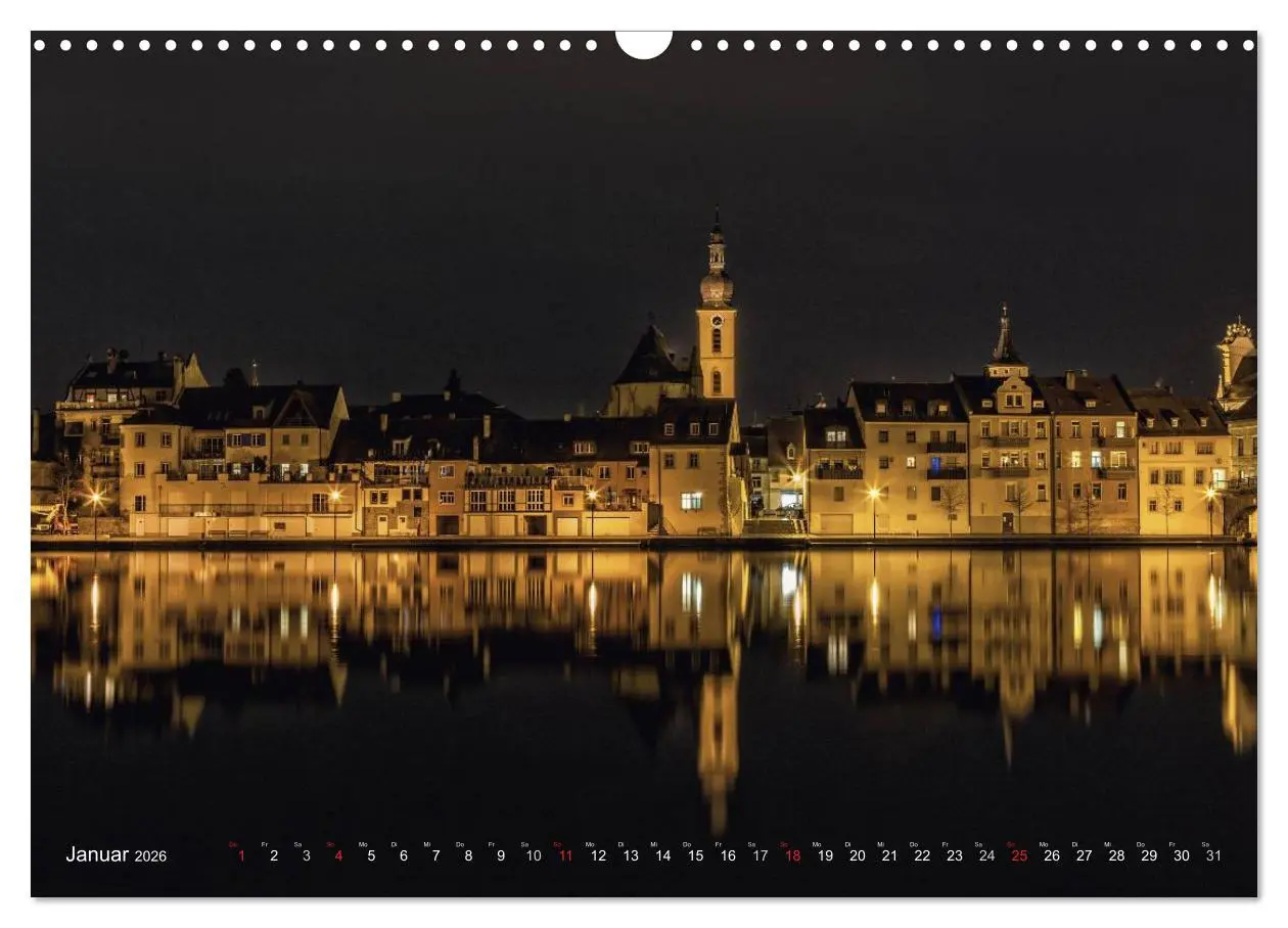 Bild: 9783516064551 | Unterfranken bei Nacht (Wandkalender 2026 DIN A3 quer), CALVENDO...