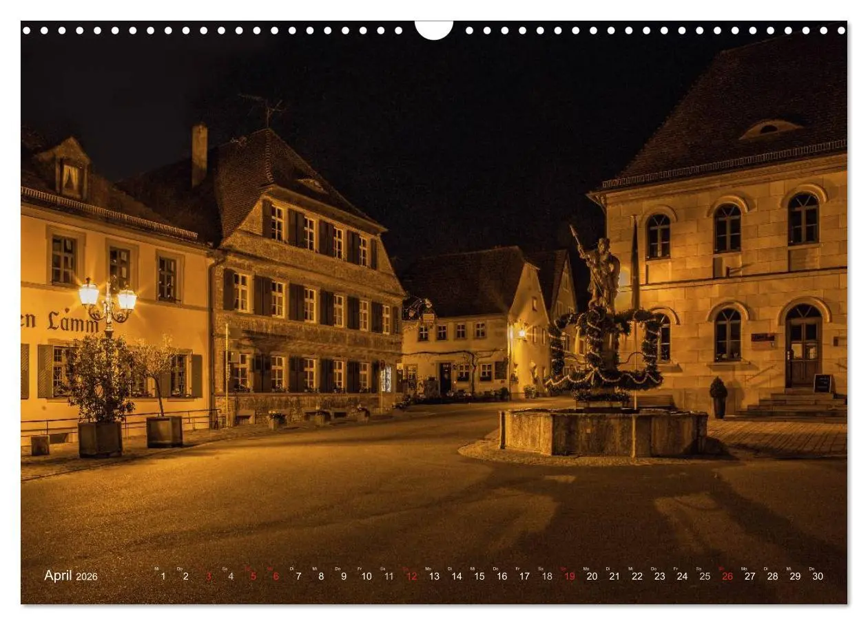 Bild: 9783516064551 | Unterfranken bei Nacht (Wandkalender 2026 DIN A3 quer), CALVENDO...