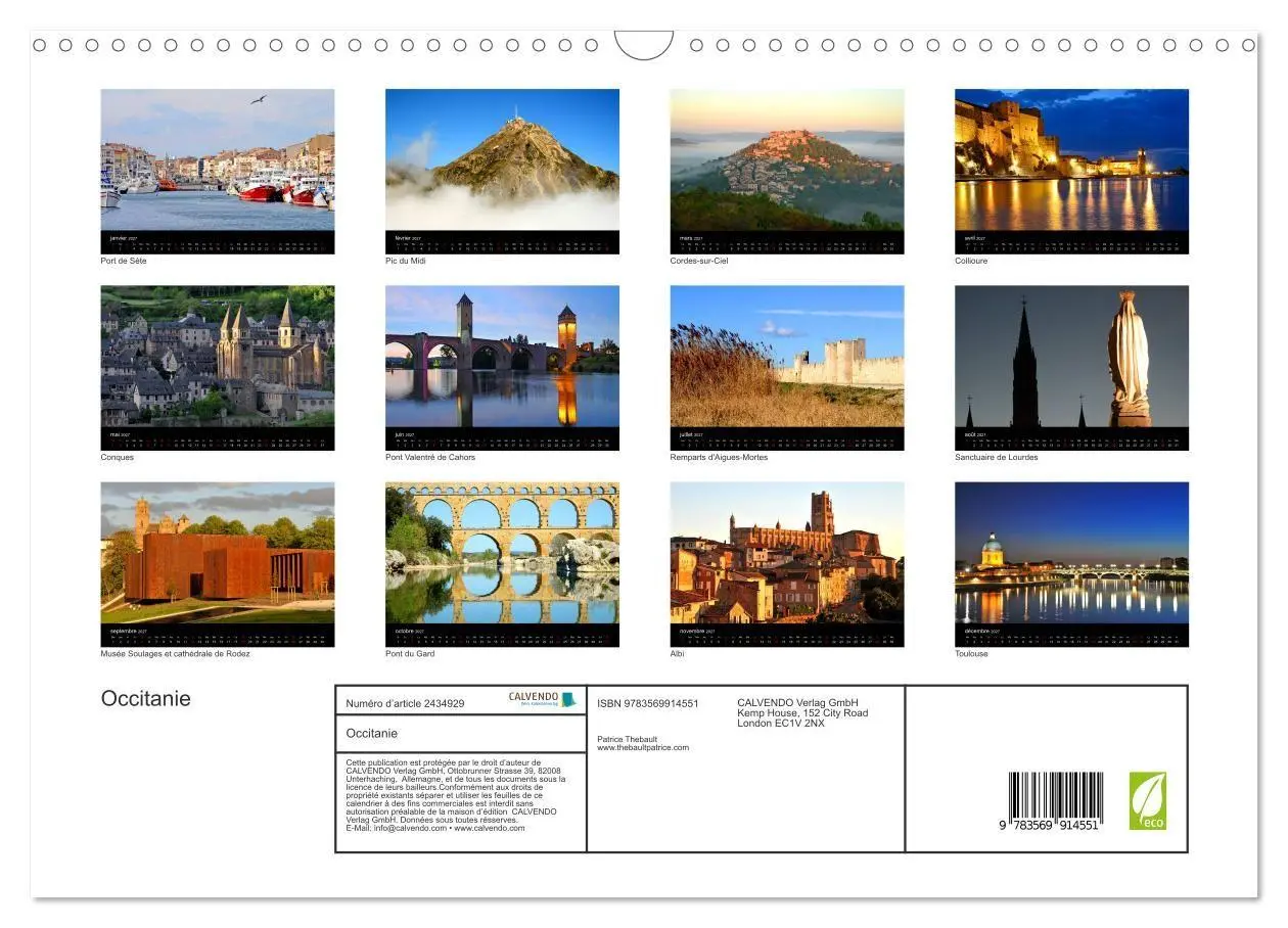 Bild: 9783569914551 | Occitanie (Calendrier mural 2027 DIN A3 vertical), CALVENDO...