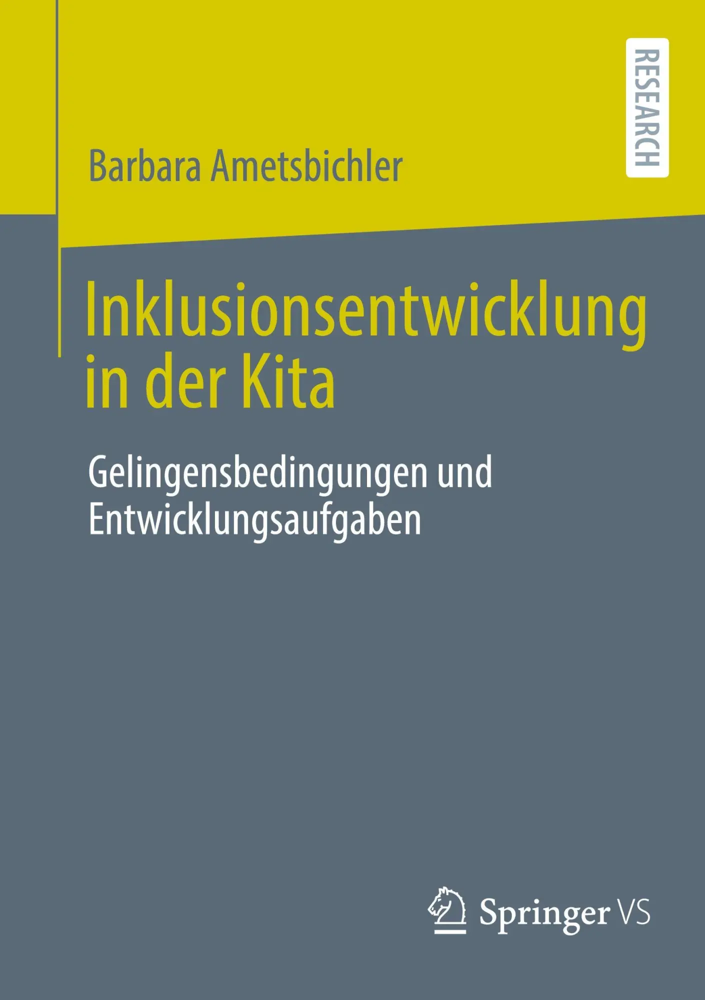 Cover: 9783658494551 | Inklusionsentwicklung in der Kita | Barbara Ametsbichler | Taschenbuch