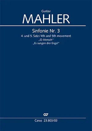 Cover: 9790007254551 | Sinfonie Nr. 3 (Klavierauszug) | 4. und 5. Satz (1896) | Gustav Mahler