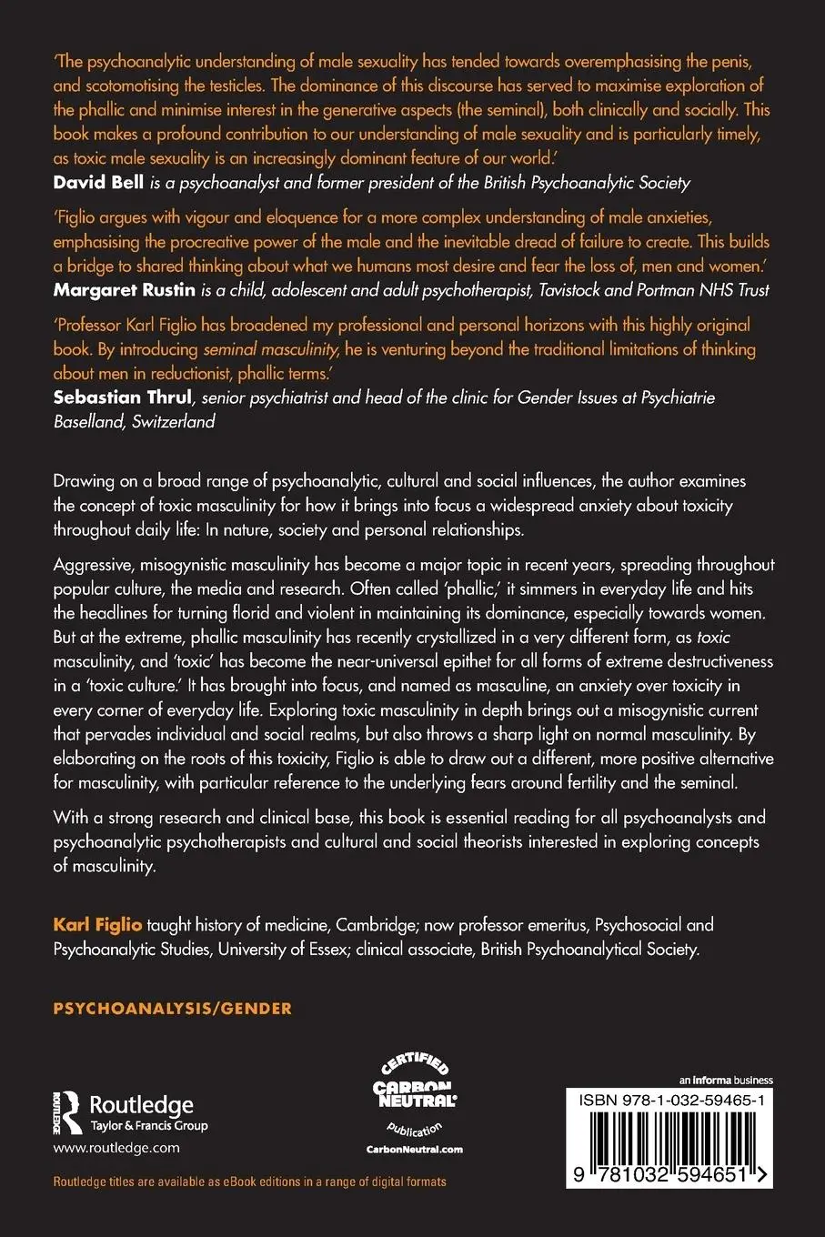 Rückseite: 9781032594651 | Rethinking the Psychoanalysis of Masculinity | From Toxic to Seminal