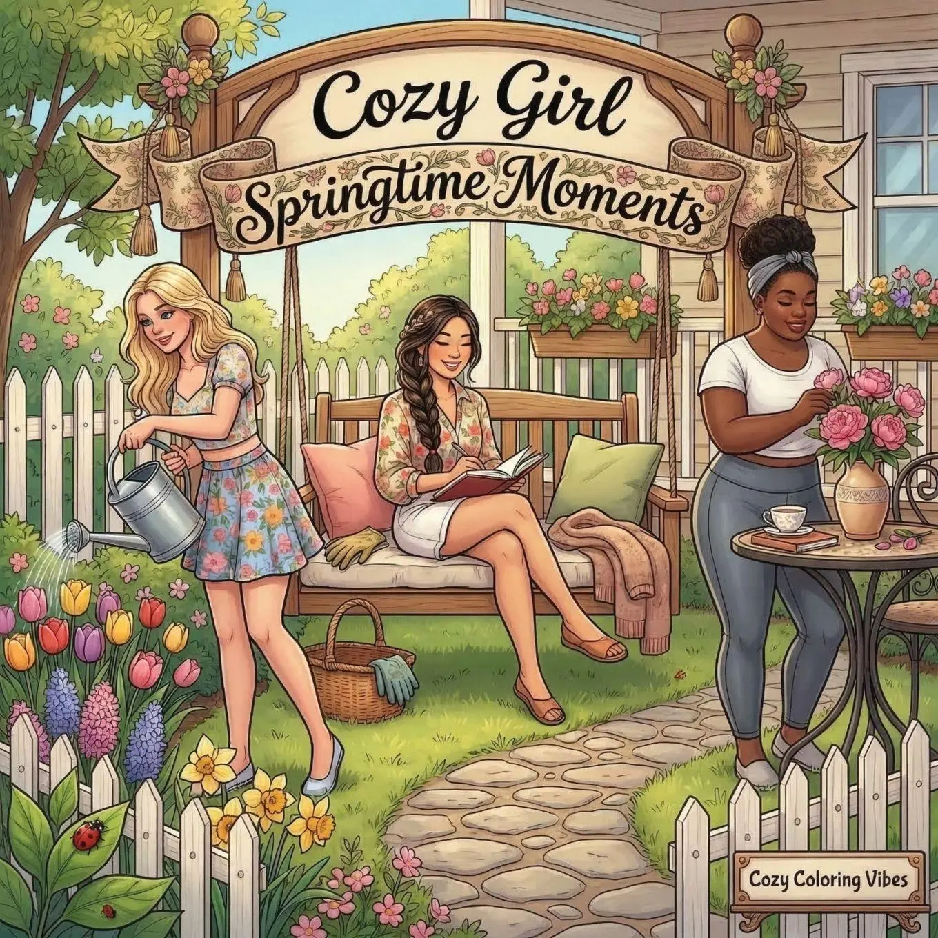 Cover: 9781965964651 | Cozy Girl Springtime Moments | Cozy Coloring Vibes | Taschenbuch