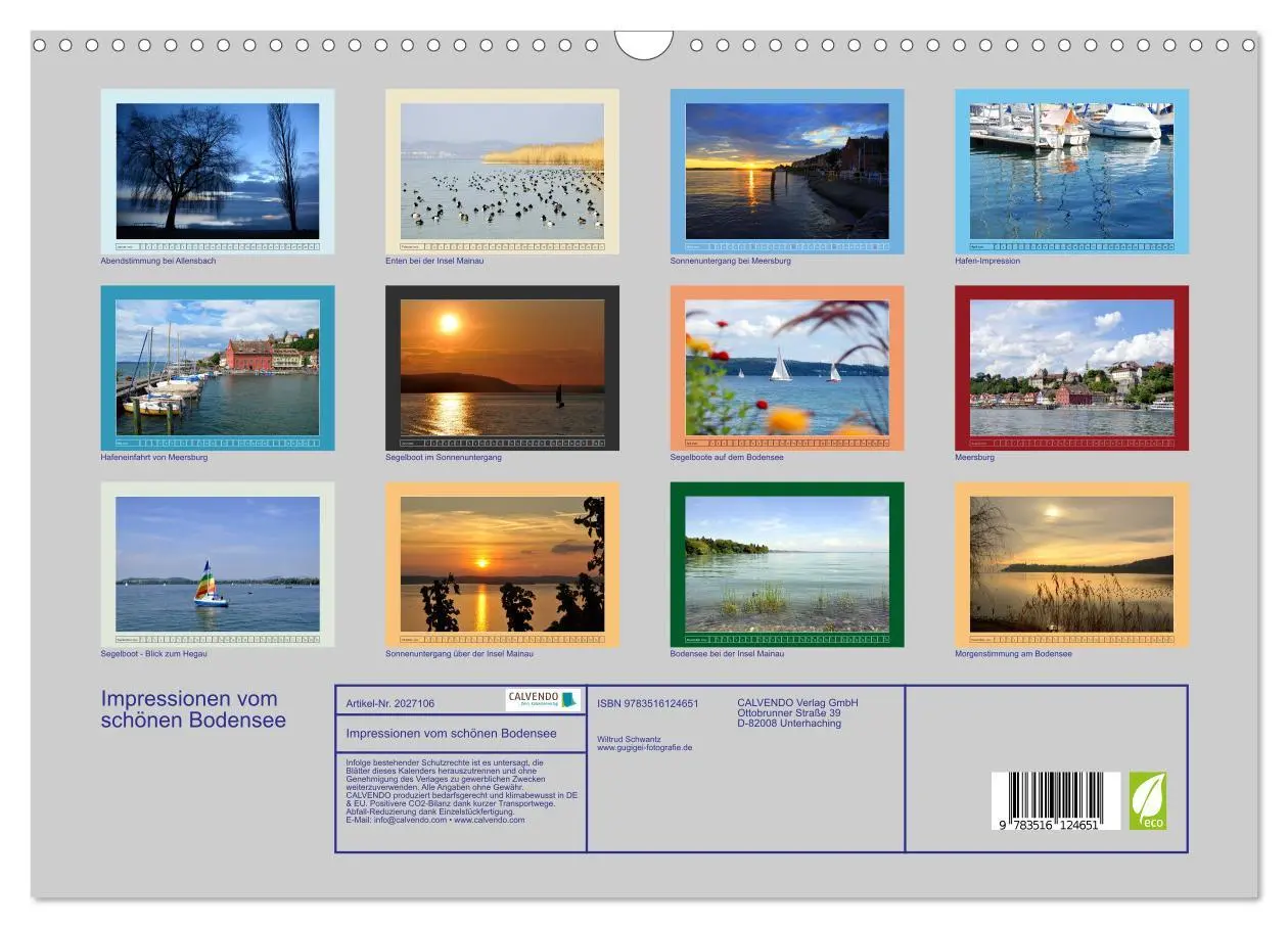 Bild: 9783516124651 | Impressionen vom schönen Bodensee (Wandkalender 2026 DIN A3 quer),...