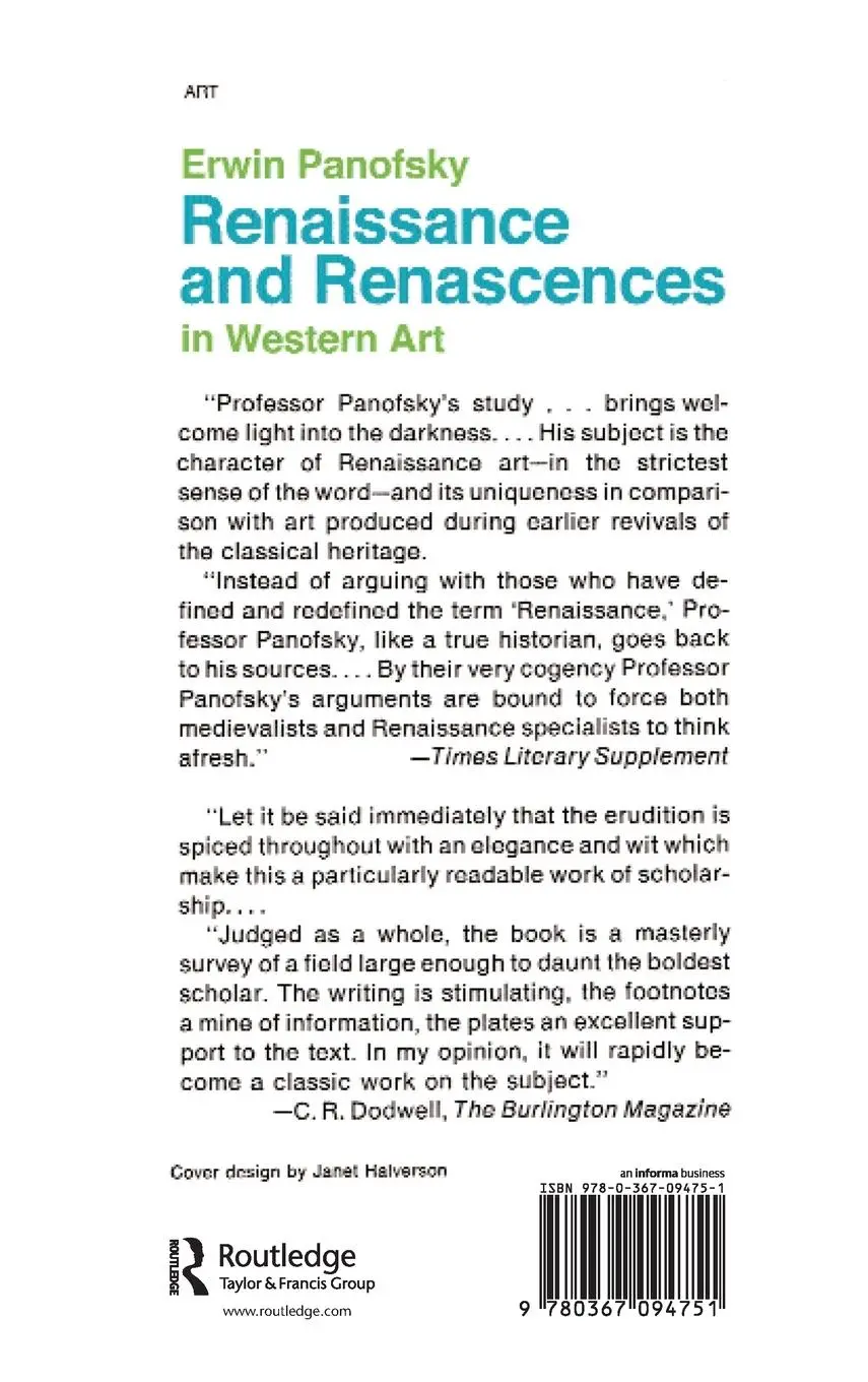 Rückseite: 9780367094751 | Renaissance And Renascences In Western Art | Erwin Panofsky | Buch
