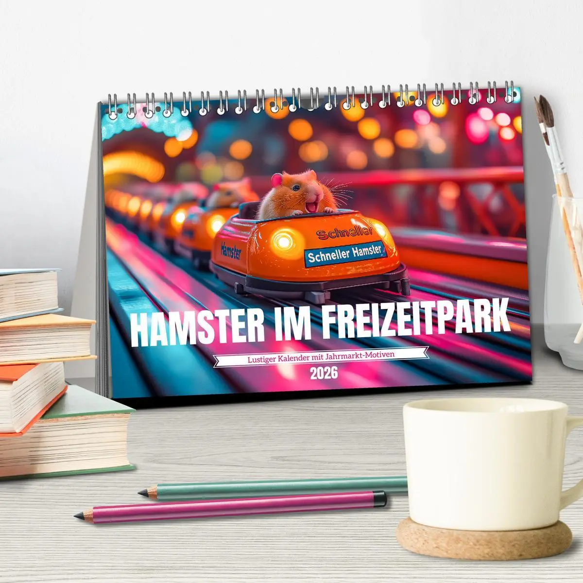 Bild: 9783457334751 | Hamster im Freizeitpark - Lustiger Kalender mit Jahrmarkt-Motiven...