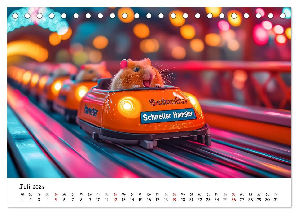 Bild: 9783457334751 | Hamster im Freizeitpark - Lustiger Kalender mit Jahrmarkt-Motiven...